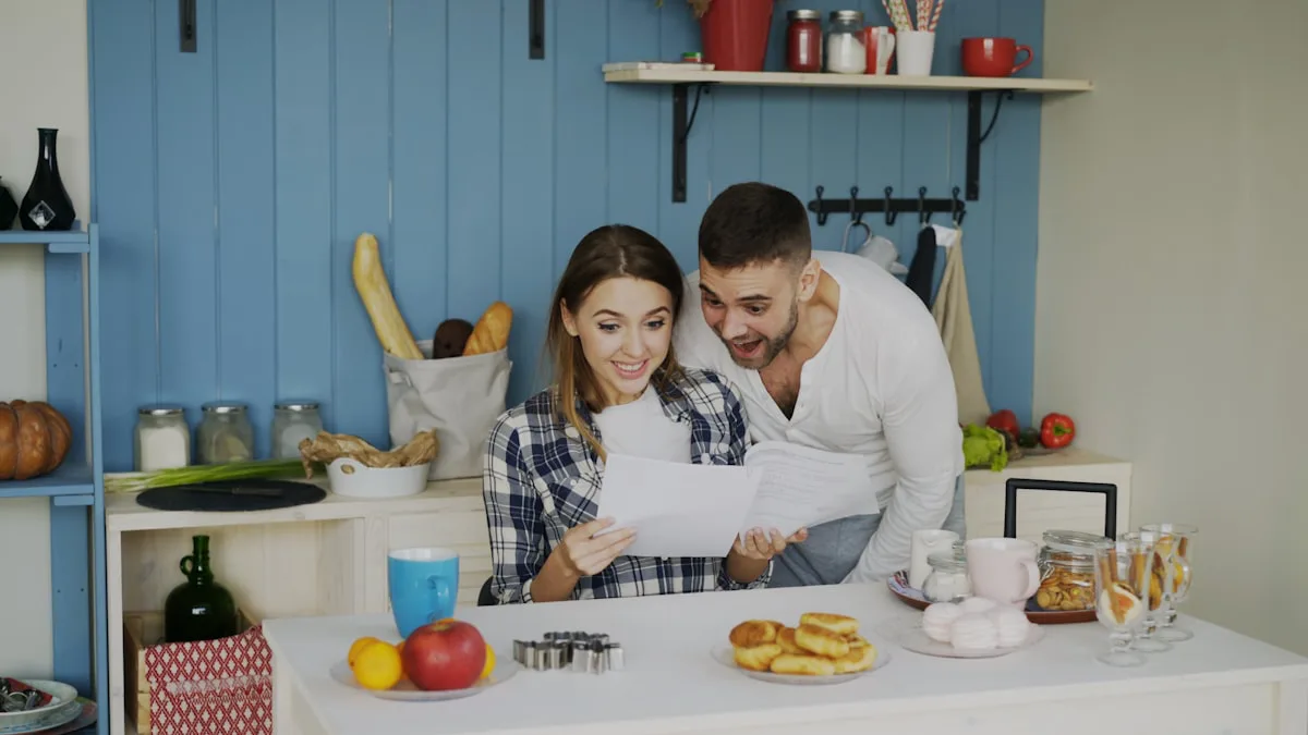 A couple reviewing household finances at a kitchen table, the debts and limits that shape assessed capacity