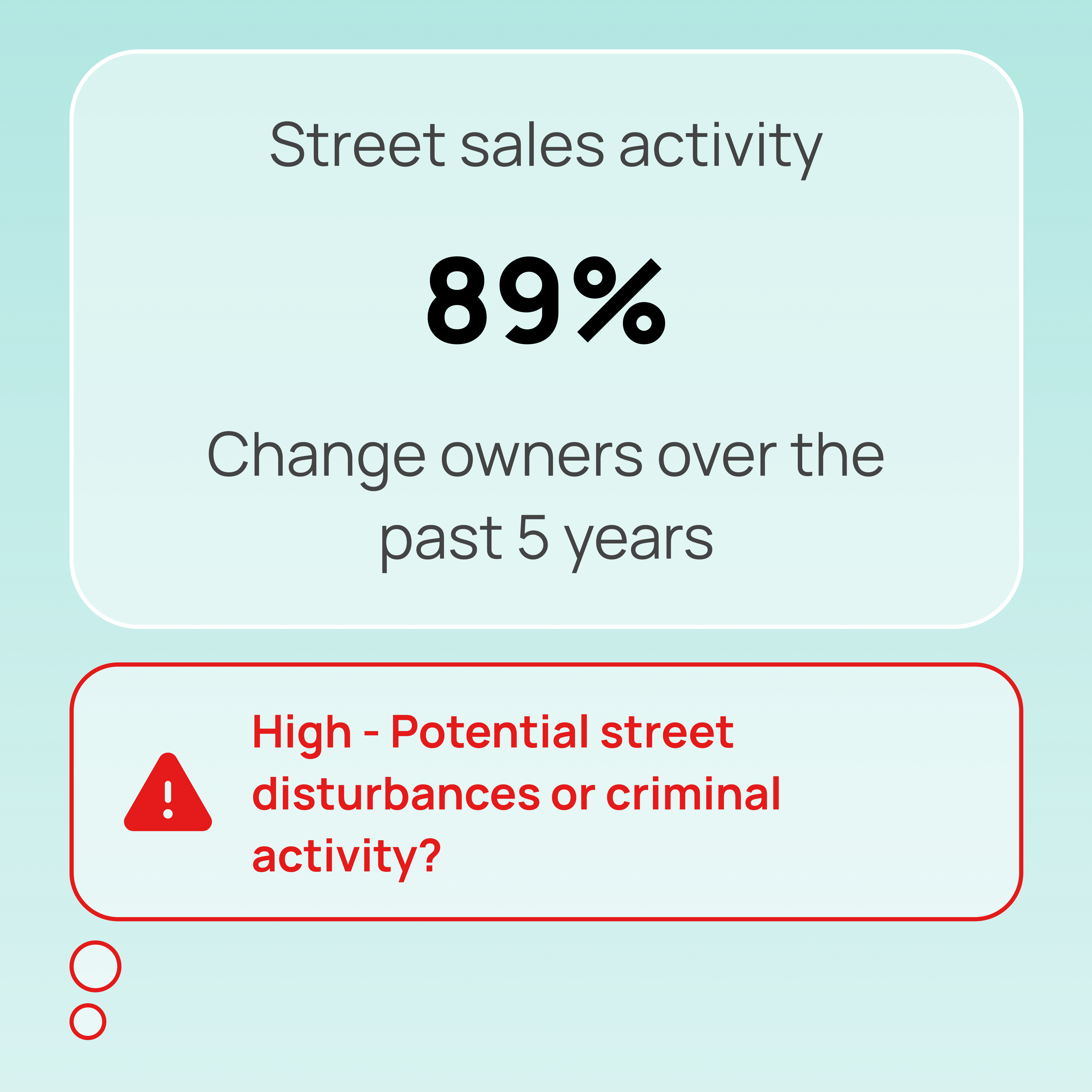 knest.ai app screen flagging property risks
